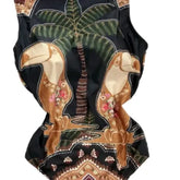 One-Piece Floral Retro Swimming Suit